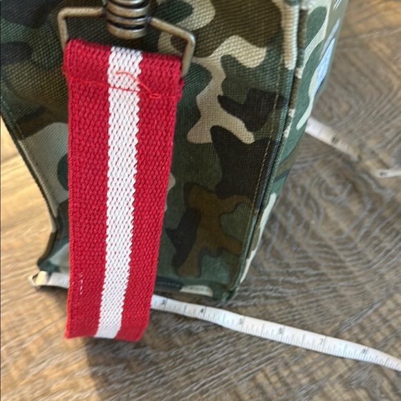 Green and Red Crossbody Bag with Bold Design - Picture 8 of 8